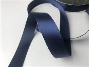 Satinbånd - i smuk marineblå, 19 mm